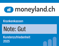 moneyland.ch — Krankenkassen Note: Gut — Kundenzufriedenheit 2025